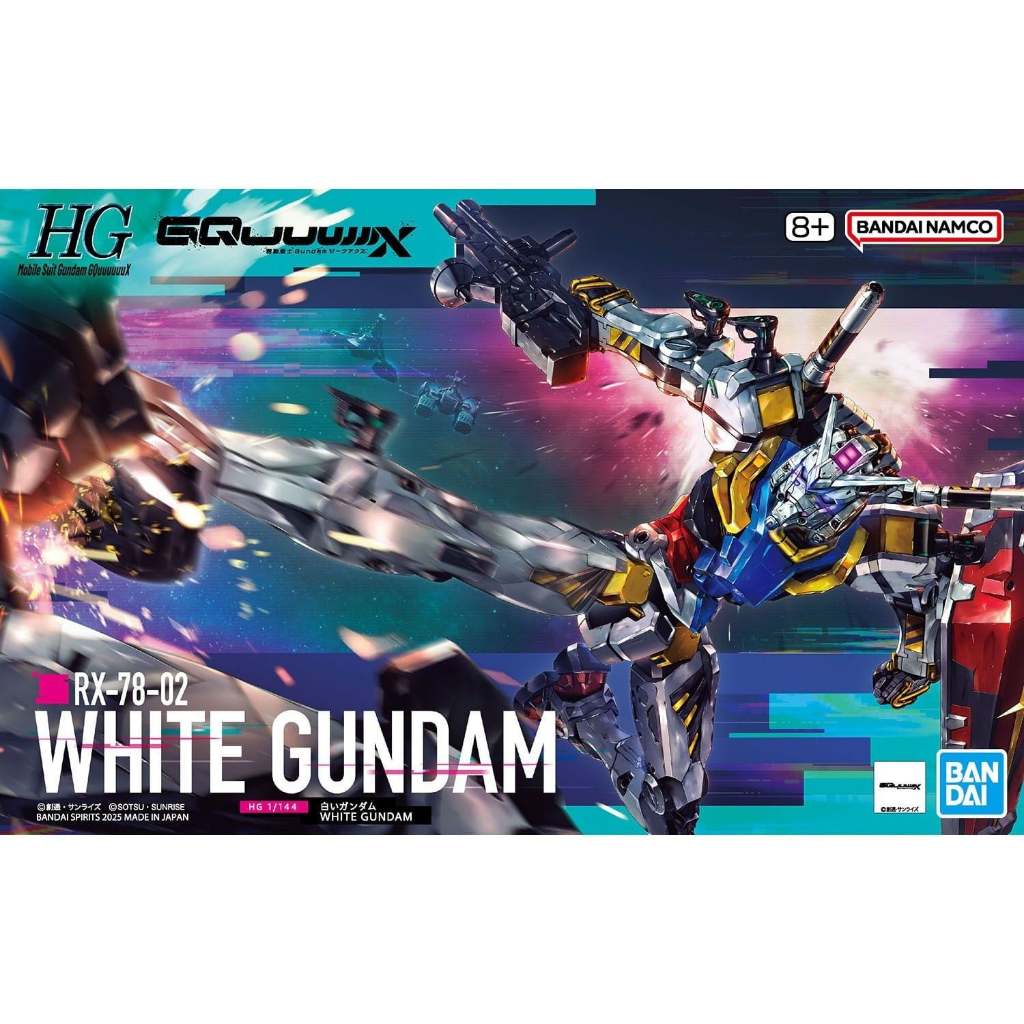 [Full box] Chính hãng Bandai HG GQ White Gundam kèm base