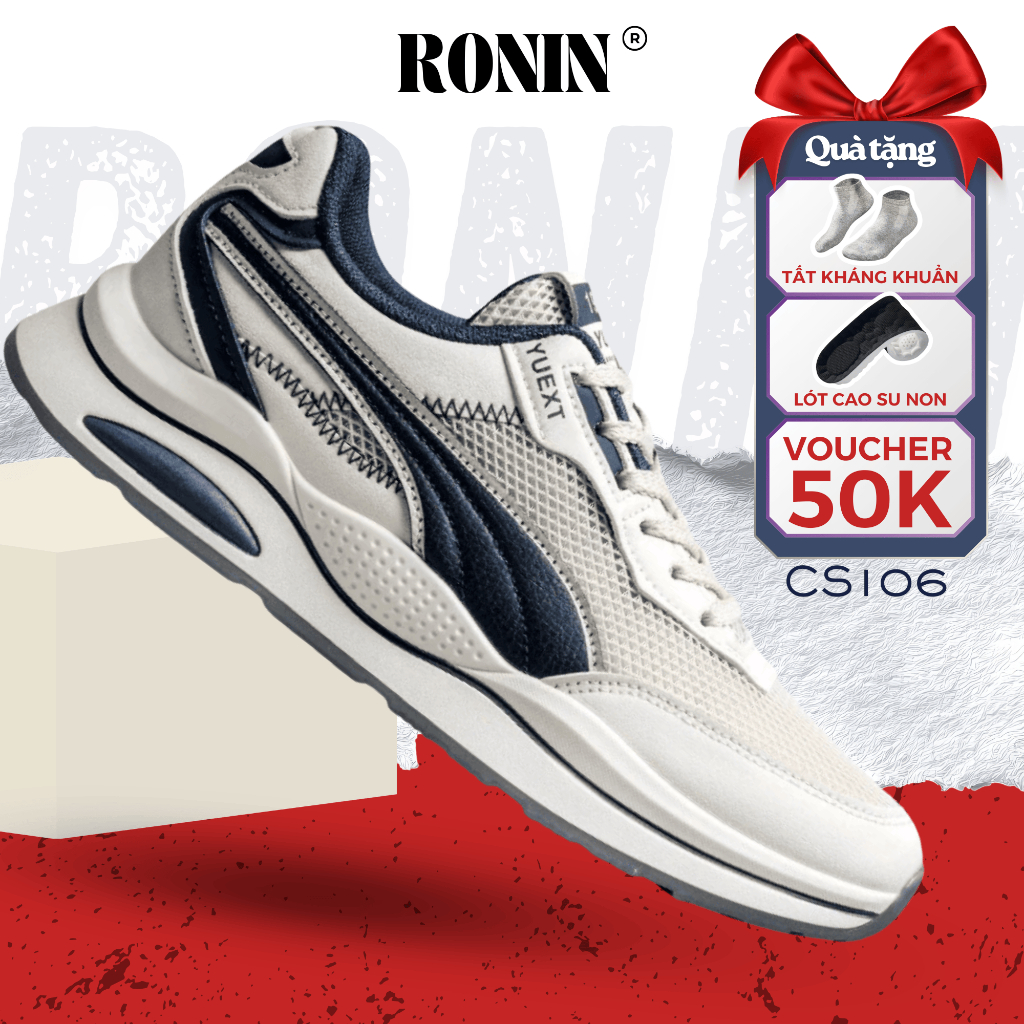 Giày Thể Thao RONIN CS106 Đế Đúc Cao Su Non Bển Bỉ Cực Êm Chạy Bộ Tập Gym Chơi PickleBall
