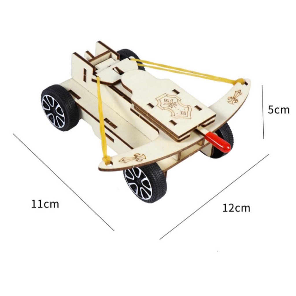 Đồ Chơi Lắp Ghép Gỗ 3D – Mô Hình Xe Bắn Nỏ | Đồ Chơi STEM DIY Sáng Tạo