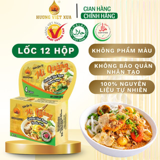 Lốc 12 Hộp Viên Gia Vị Mì Quảng Hương Việt Xưa An toàn Ăn Liền 75g/ 4 Viên 1 Hộp| Viên Gia Vị Nấu Ăn Hoàn Chỉnh Mì Quảng