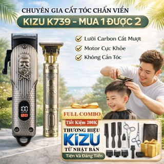 [COMBO Mua 1 Được 2] Tông Đơ Cắt Tóc Chấn Viền Gia Đình KIZU K739, Tăng Đơ Hớt Tóc Nam, Người Lớn, Trẻ Em