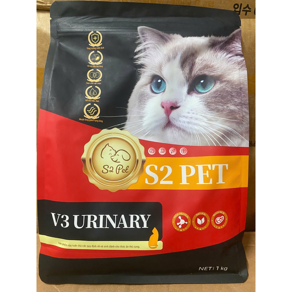 ( HOẢ TỐC) S2 PET Hạt topping cho mèo V3 URINARY 1kg