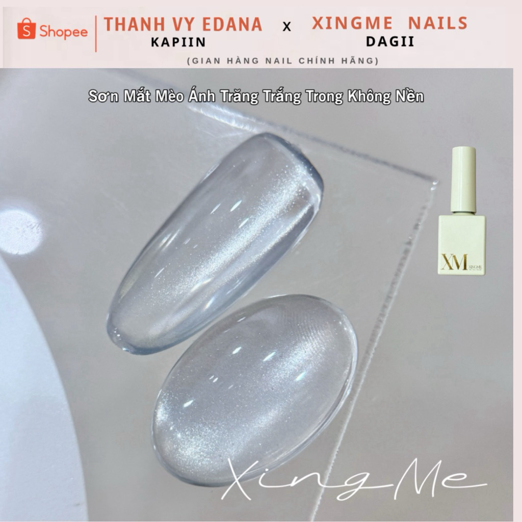 Sơn mắt mèo ánh trăng trắng trong ít xám XINGME  [THANH VY EDANA]