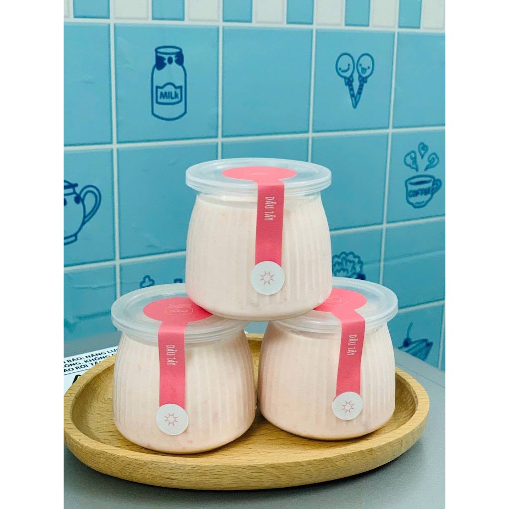 SET 500 HỦ SỮA CHUA NHỰA PET TRONG SUỐT KÈM NẮP