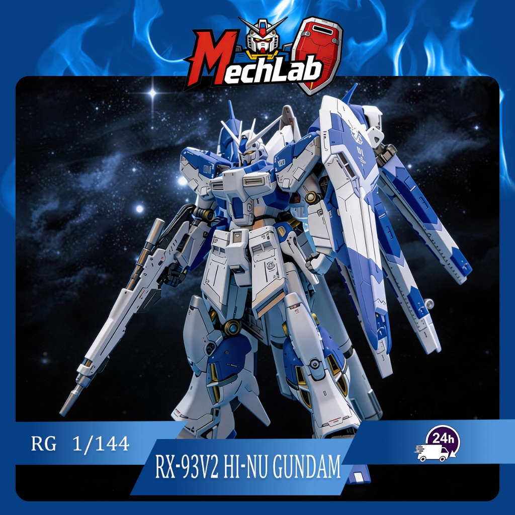 Changlong 5503 RG 1/144 RX-93V2 Hi-Nu Gundam Assembly Model Kit with Water Slide Decals Action Figur