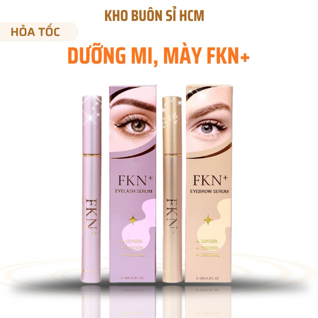 Combo serum dưỡng mi FKN, dưỡng mày FKN 6ml/lọ giúp mày rậm mi dài và dày hiệu quả sau 15 ngày sử dụ