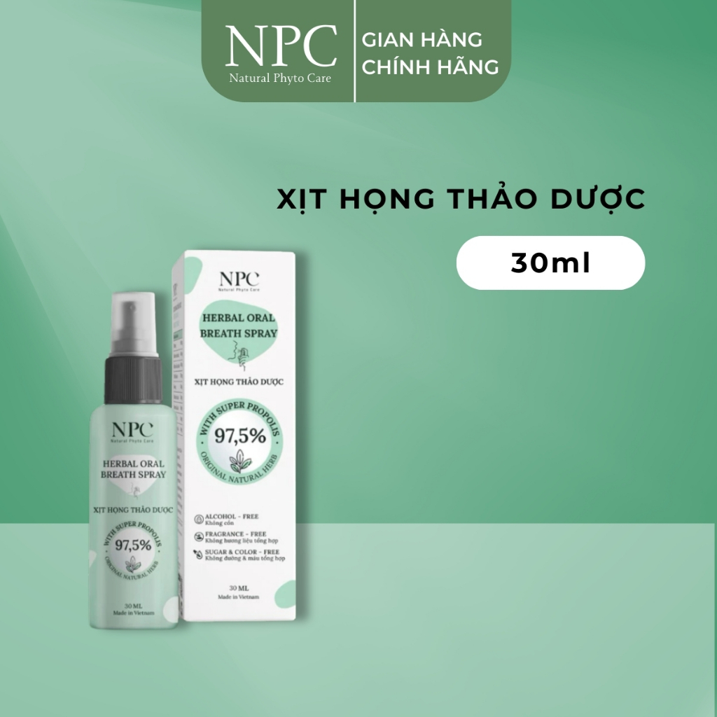 Xịt họng thơm miệng NPC giảm đau nhanh, ngừa viêm họng 30ml - NPC PHAR