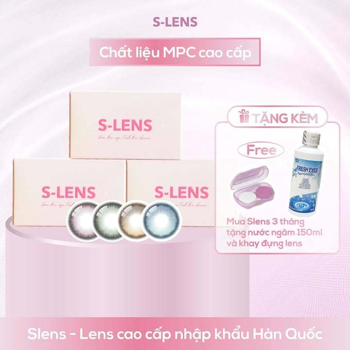 SLENS - Lens 3 THÁNG (1 CHIẾC) MUSE Blue/ Brown/ Green/ Pink MPC- Kính áp tròng Hàn quốc Seoullens C