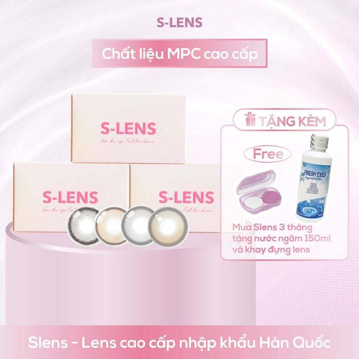 SLENS - Lens 3 THÁNG ( 1 CHIẾC) Monami Haeryi Brown/Gray MPC - Kính áp tròng Hàn Quốc Seoullens Chi 