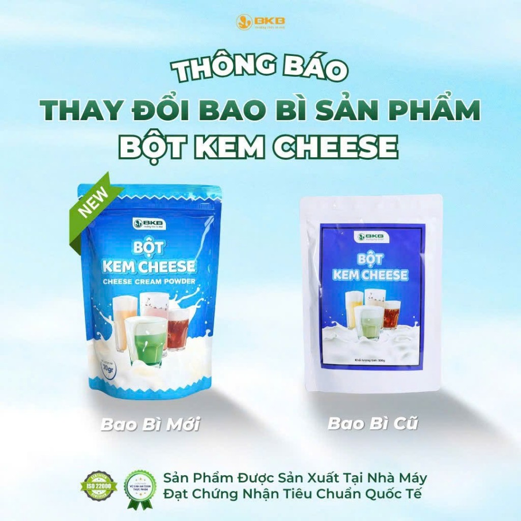 Bột kem cheese (phô mai) BKB - gói 500g