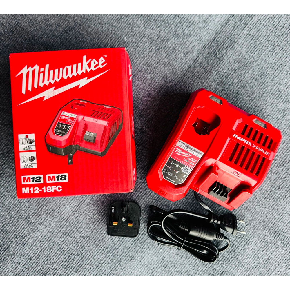 Sạc pin Milwaukee M12-18C sạc nhanh Milwaukee M12-18FC Chính Hãng - Bảo Hành 12 tháng (Lỗi Đổi Mới)