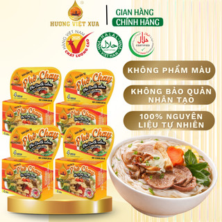 Combo 4 Hộp Viên Gia Vị Phở CHAY Hương Việt Xưa 75g 1 hộp 4 Viên | Viên Gia Vị Nấu Ăn Hoàn Chỉnh Phở Chay