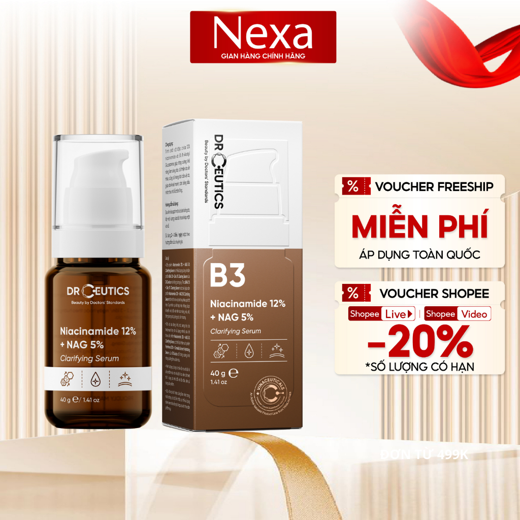 Serum DrCeutics B3 Niacinamide 12% + NAG 5% Clarifying Serum