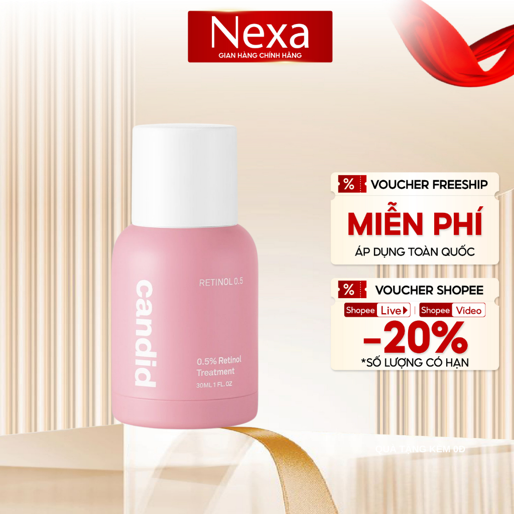 Tinh Chất Retinol Candid Chống Lão Hóa, Nhăn Candid 0.5% Retinol/ 1% Retinol Treatment 30ml