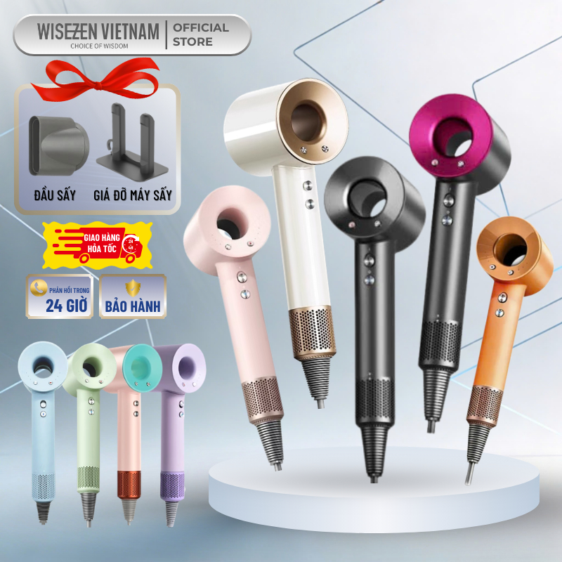Máy Sấy Tóc Ion âm 5 đầu Sấy Wisezen Chính Hãng 3 Cấp Tốc độ Gió 4 Cấp Nhiệt độ Sấy Khô Tóc Nhanh Gió Mạnh Thân Máy Nhẹ