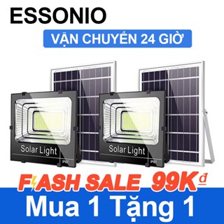 ESSONIO MUA 1 TẶNG 1 đèn năng lượng mặt trời không thấm nước đèn pha sân vườn năng lượng mặt trời chiếu sáng ngoài trời