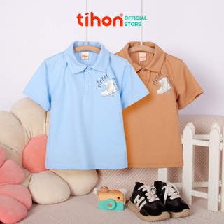Áo polo bé trai TIHON áo mùa hè cho bé chất cotton thoải mái thoáng mát đi học đi chơi ACT0744010