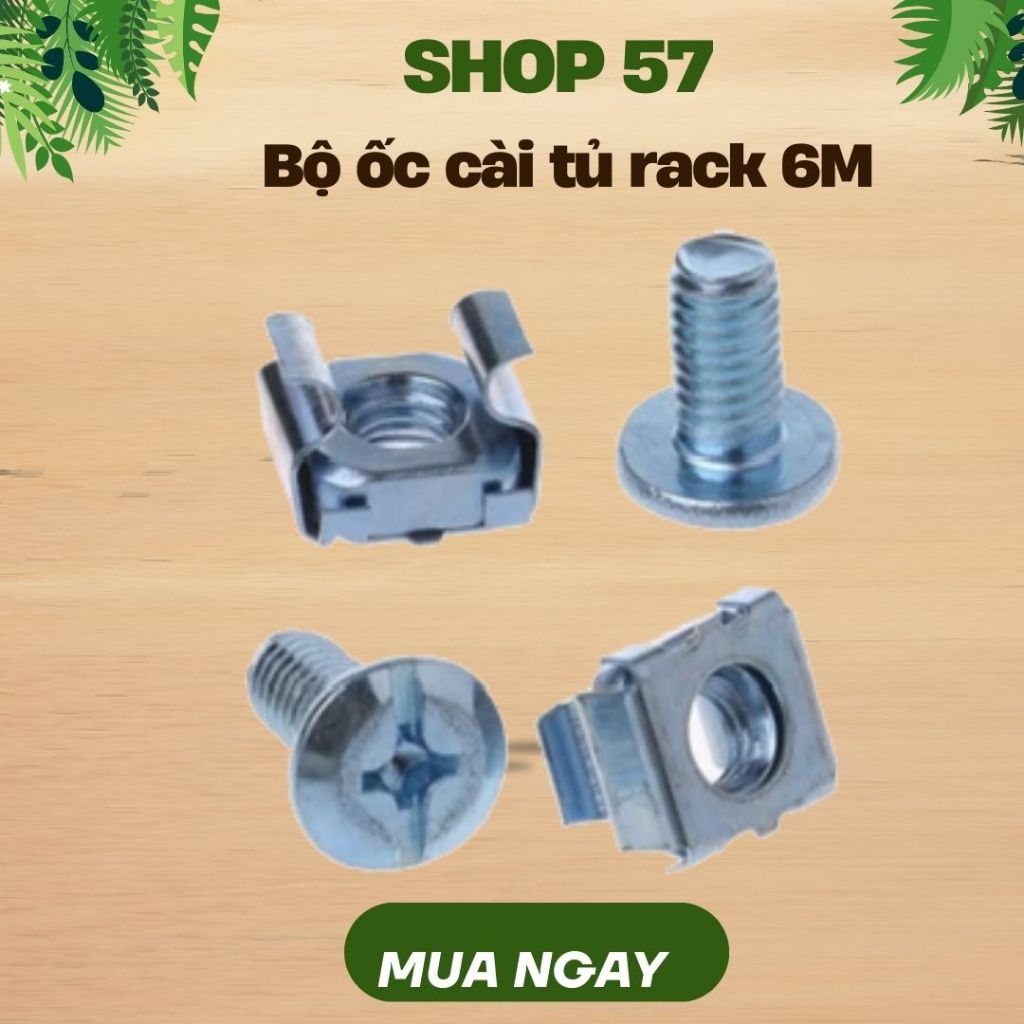 (CHÍNH HÃNG) 50 Bộ ốc cài tủ rack M6 Fam-rack