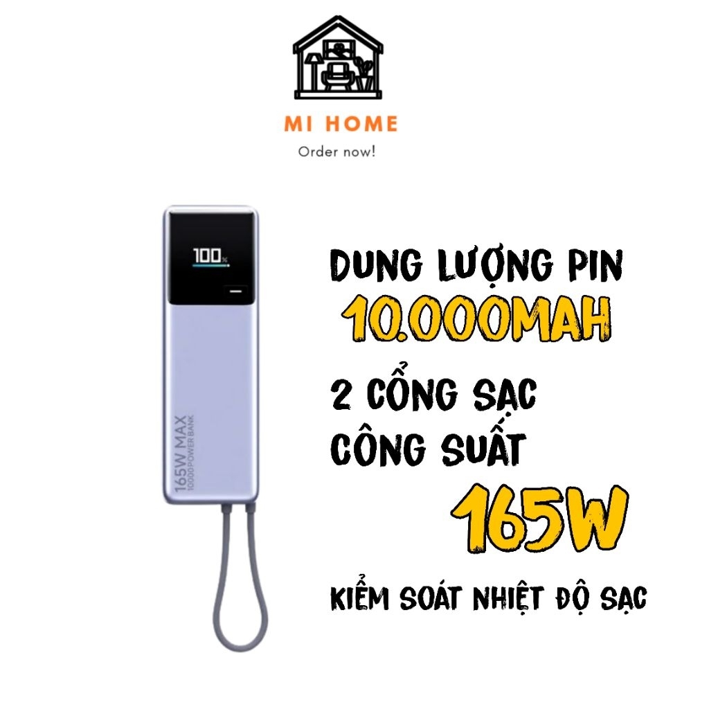 sạc dự phòng Xiaomi power Bank 165w hàng Xiaomi nội địa - Đổi trả 1:1 nếu phát sinh lỗi từ nhà sản x