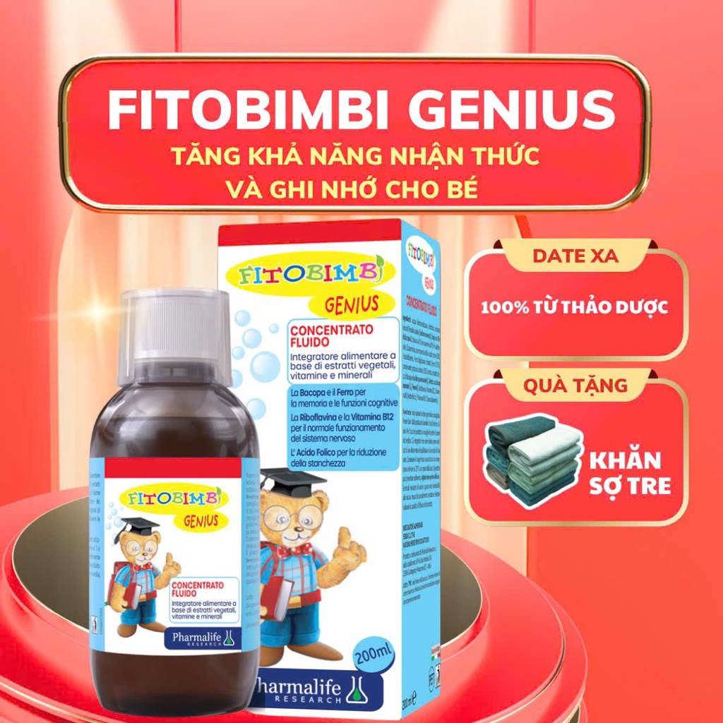 Fitobimbi Genius - Hỗ trợ trẻ tăng cường nhận thức, ghi nhớ tốt