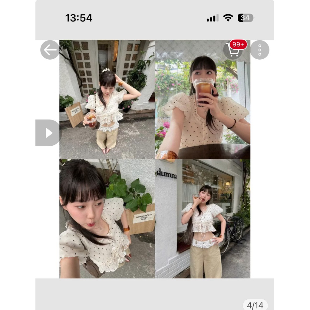 [ PASS ] Áo babydoll tay phồng HYOMIN 2 tầng layer bèo bo chun eo của nhà kill stem