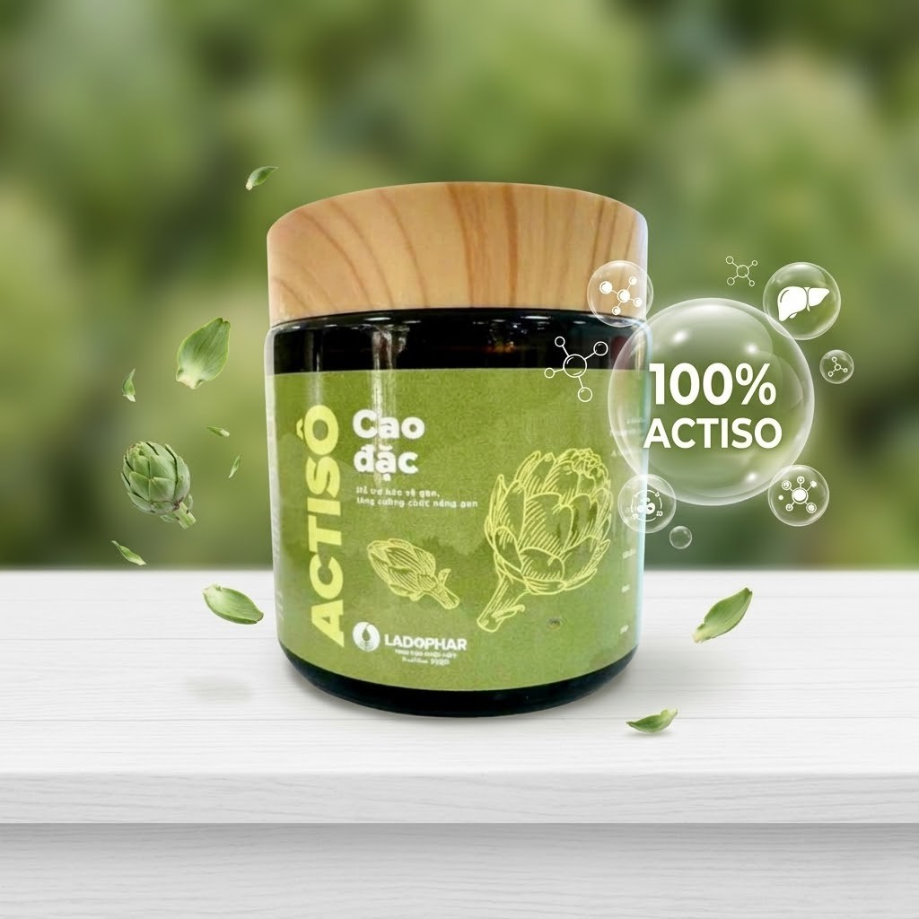 Cao đặc Lado Actiso Giúp giải độc gan, tăng cường thể trạng cơ thể-Lọ 120g-Hàng chính hãng Ladophar