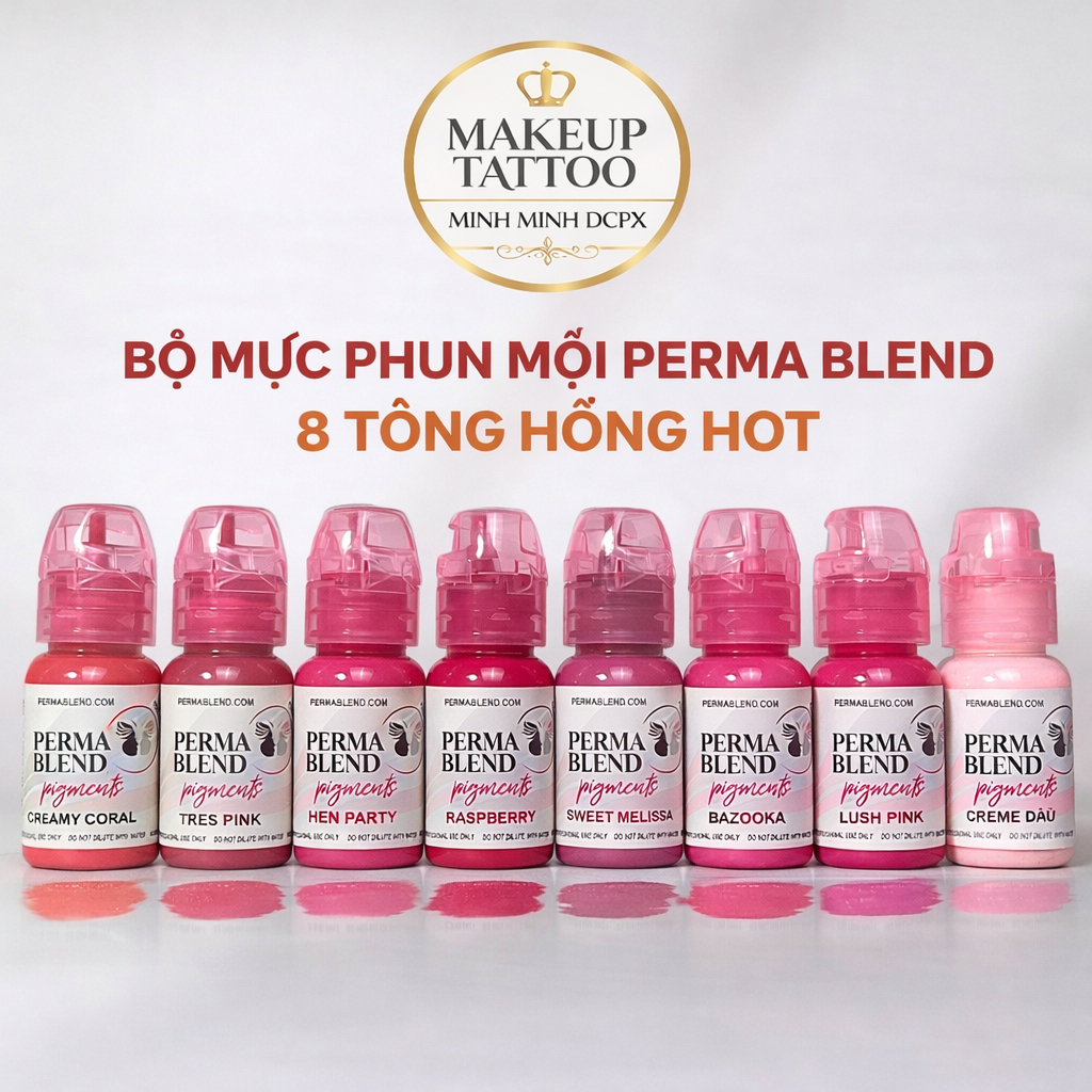 Mực Perma Blend hữu cơ  chai 15ml bong đậm trong phun xăm thẩm mỹ