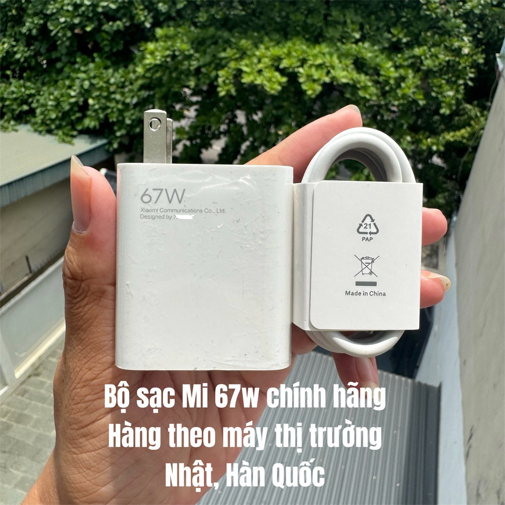 Bộ sạc 67W Mi Turbo zin theo máy thị trường Nhật Bản, 67w Max % nhỏ chạy cực nhanh