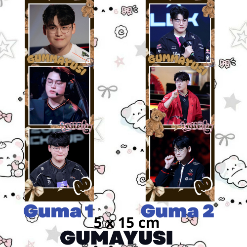 Phototrips 5x15 Game thủ LMHT Faker-Doran-Chovy-Guma-Keria