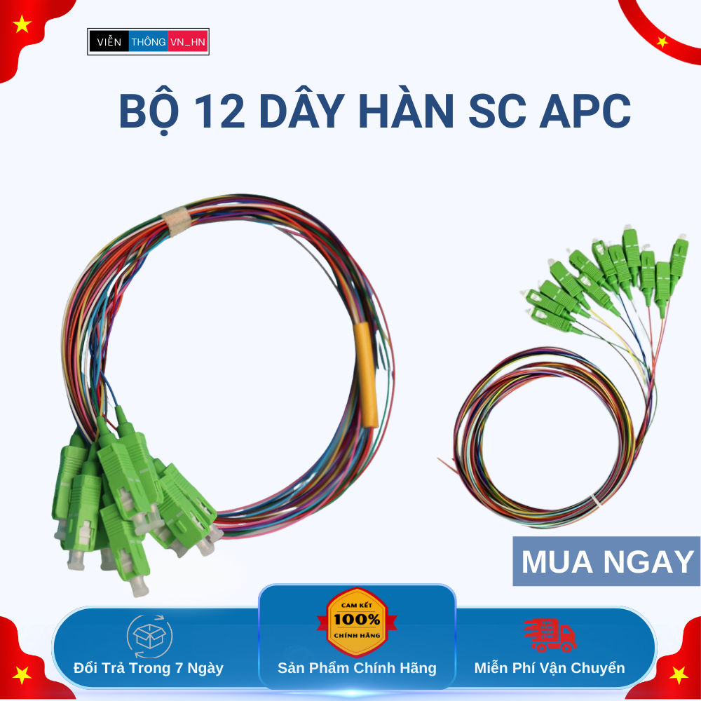 Bộ 12 Dây hàn SC APC – Giải pháp kết nối quang ổn định, chính xác