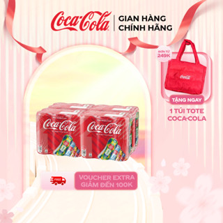 Lốc 24 Lon Nước Ngọt Giải Khát Coca-Cola Vị Nguyên Bản Original 320m/Lon