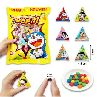 Túi Kẹo socola sữa Popit Phạm Nguyên Doraemon 212g | Socola | Đồ ăn vặt