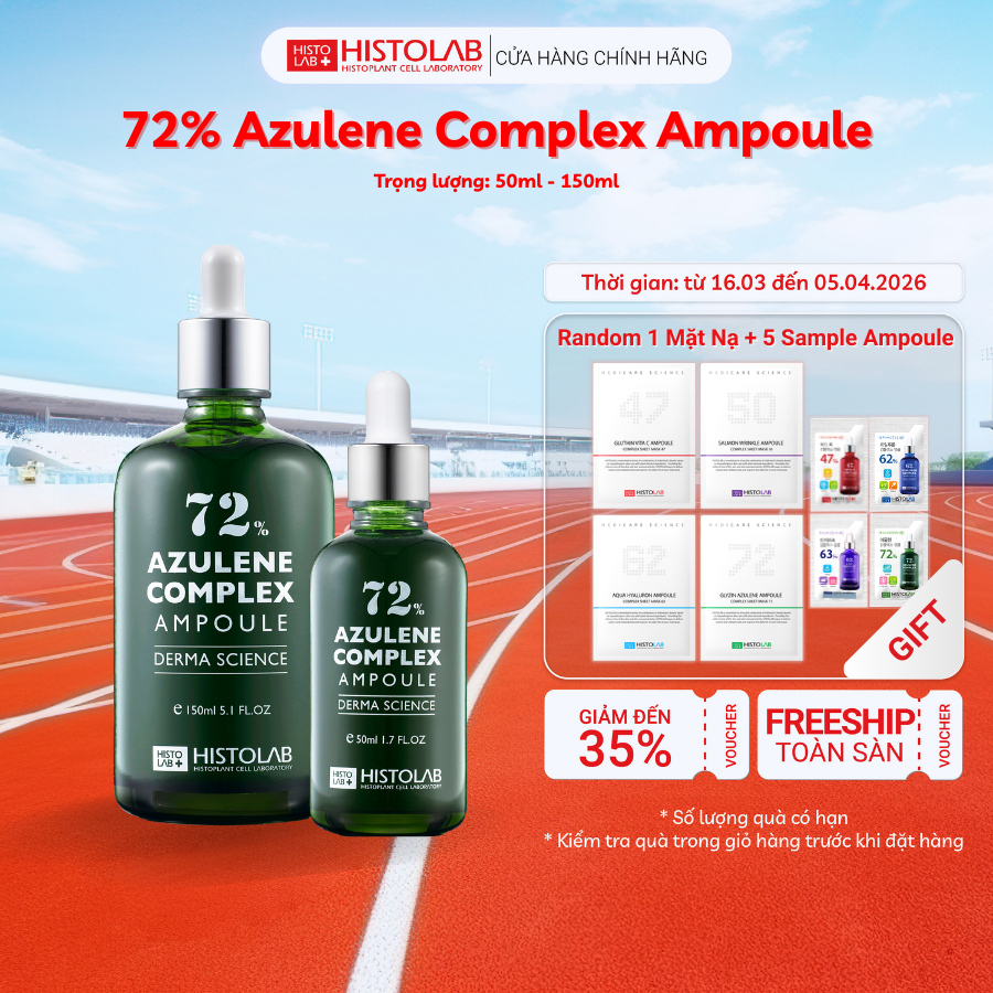 Tinh Chất Dành Cho Da Mụn HISTOLAB 72% Azulene Complex Ampoule 50ml/150ml