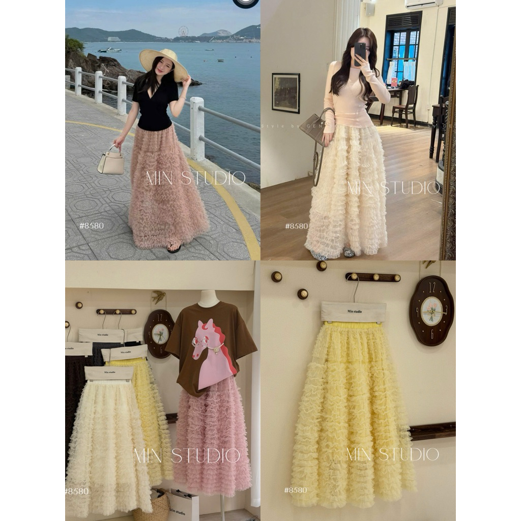 𝙈𝙄𝙉 𝙎𝙏𝙐𝘿𝙄𝙊 chân váy bèo tầng