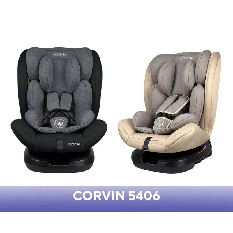 Ghế Ngồi Ôtô Cho Bé ZARACOS Corvin 5406 – Xoay 360° Đạt Chuẩn An Toàn Cao Cấp Bảo Hành 3 Năm