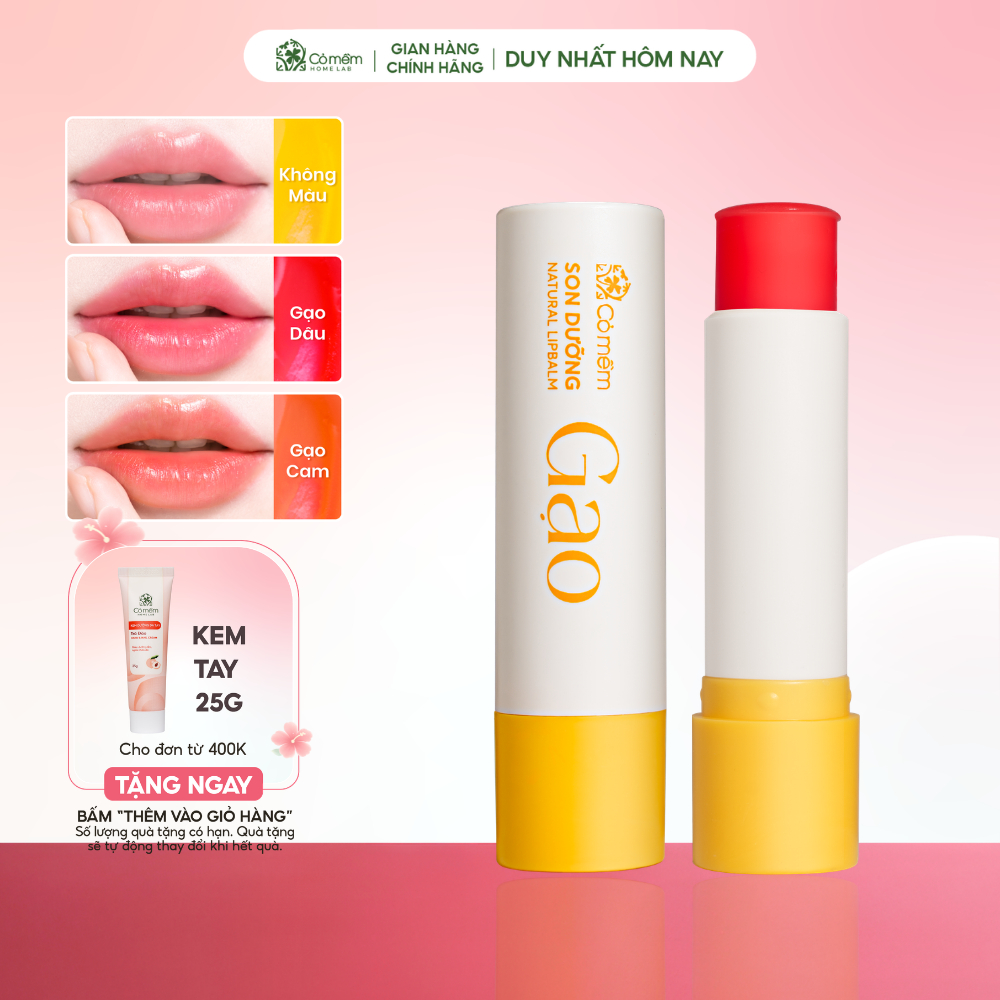 Son Dưỡng Cỏ Mềm Cải Thiện Nứt Nẻ Môi Giảm Thâm Môi Cỏ Mềm 4,5gr