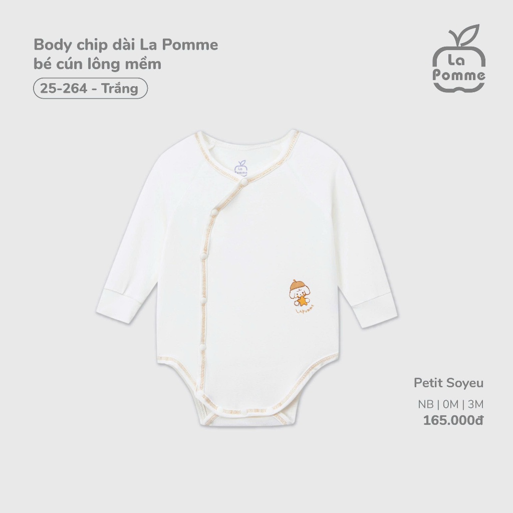 Body dài tay, ngắn tay sơ sinh bé trai, bé gái chất liệu mềm mịn họa tiết đáng yêu đủ màu La Pomme Bình Dương