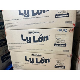 (Giá sỉ ) Thùng 20 set  2 Dây Cà phê sữa Ly Lớn MacCoffee tặng 1 hộp đen đá