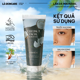 KÖRMESIC Gel Tẩy Tế Bào Chết Da Mặt 120ml - Chiết Xuất Tự Nhiên (Bơ, Lô Hội, Ốc Sên) Làm Sáng Da & Giảm Mụn Đầu Đen G15