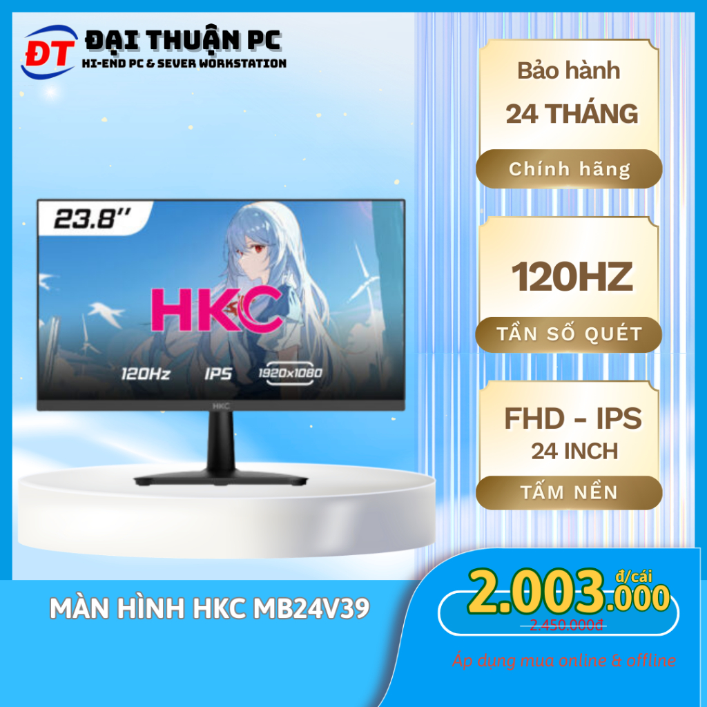 Màn Hình Văn Phòng HKC MB24V39 IPS 120Hz