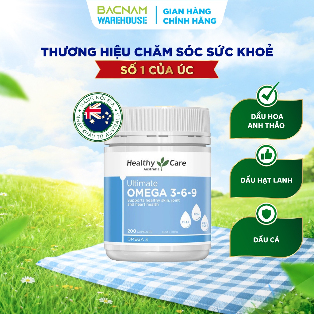Viên uống Healthy Care Omega 369 ( hộp 200 viên )