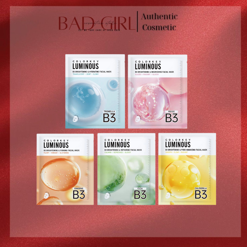Colorkey - Mặt Nạ B3 Dưỡng Sáng Da Phục Hồi Da Chuyên Sâu - Hộp 10 Miếng