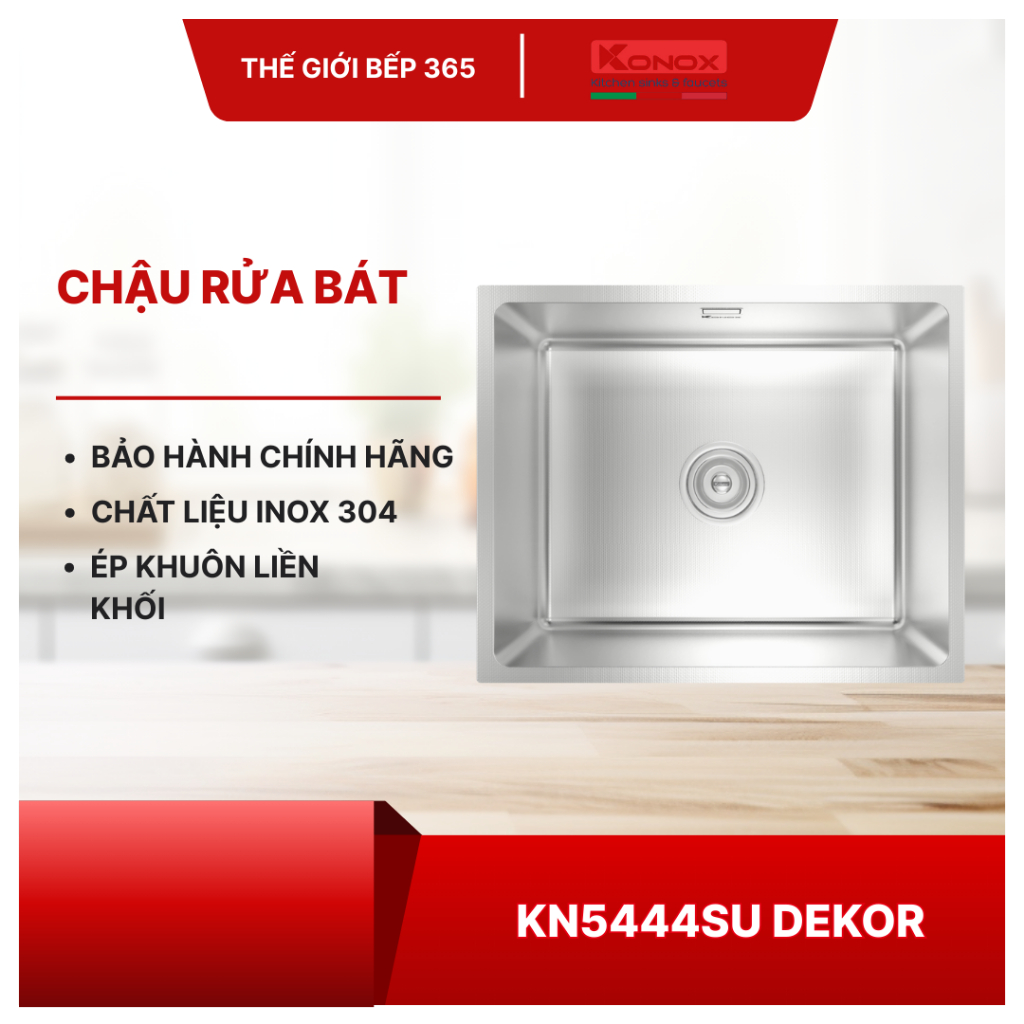 Chậu Rửa Chén Konox Dekor KN5444SU – Kiểu Dáng Thông Minh, Đa Năng, Dễ Sử Dụng