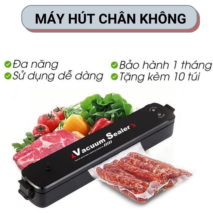 Máy hút chân không thực phẩm nhỏ gọn giữ an toàn vệ sinh thực phẩm tiện lợi
