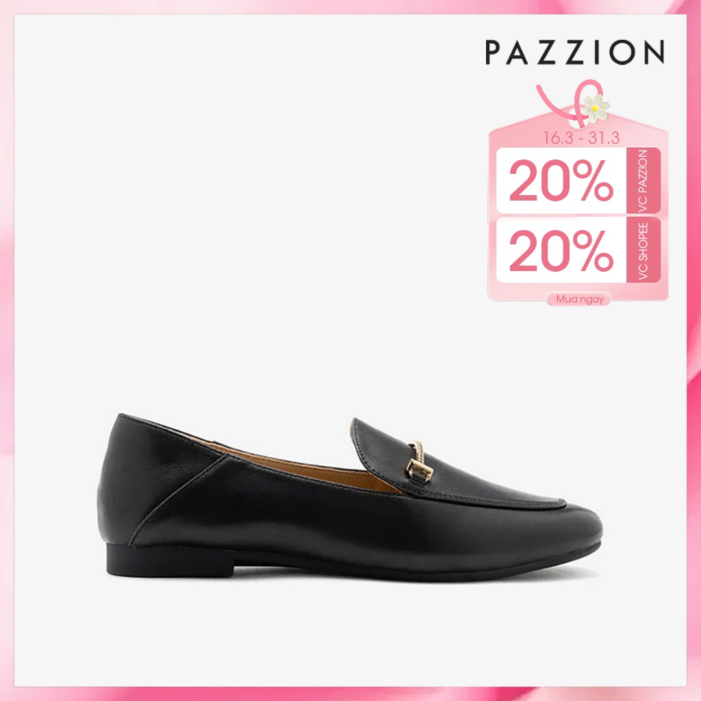 Giày loafers da cừu PAZZION Jaya Minimalist Horsebit Loafers