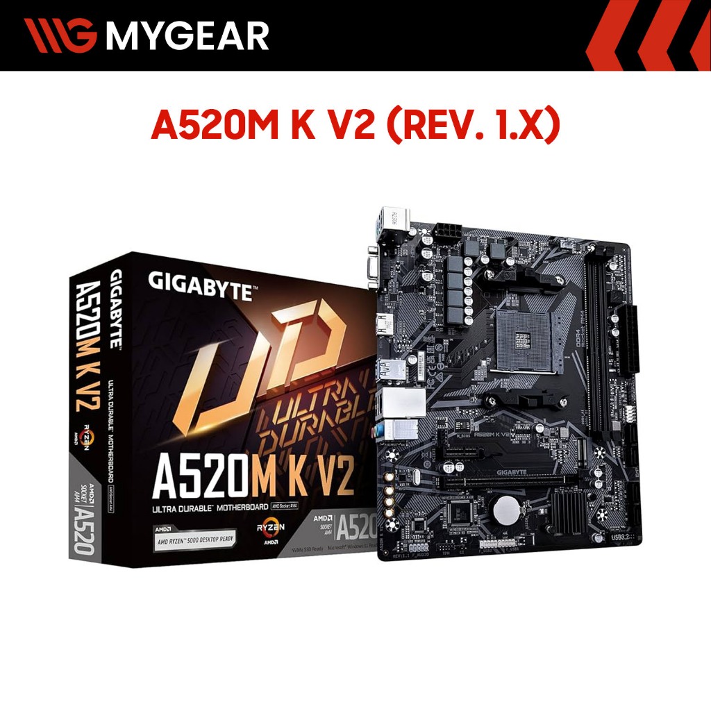 Mainboard Gigabyte A520M K V2 (rev. 1.x) DDR4  - Hàng chính hãng