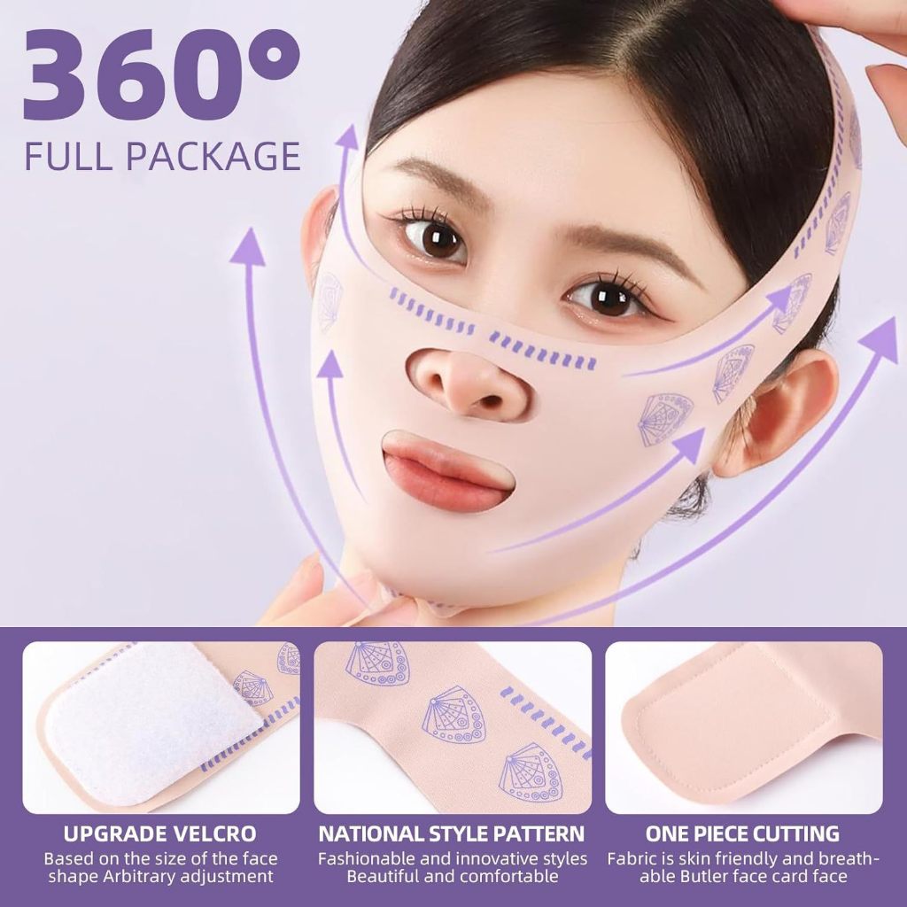 Đai Nâng Cằm V-Line Khi Ngủ Giảm Nọng Cằm | Đai Thon Gọn Mặt Chống Chảy Xệ Tạo Mặt V-Line