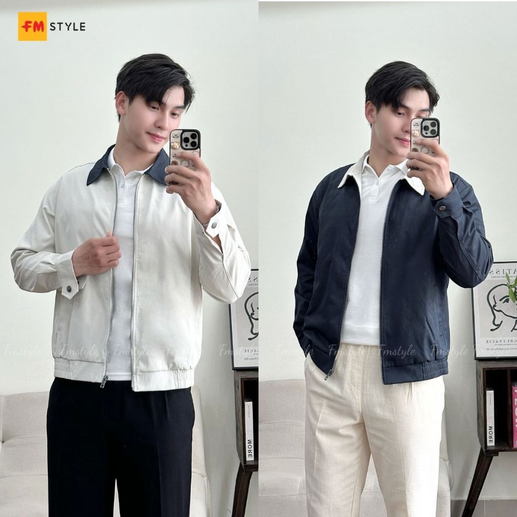 Áo Khoác Bomber Kaki Nam FMSTYLE Trơn Cổ Bẻ Tay Dài Form Chuẩn Nam Tính Thời Trang 26020143
