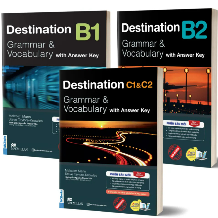 Sách - Combo Destination Grammar & Vocabulary B1, B2 và C1&C2 - (Bộ 3 cuốn)