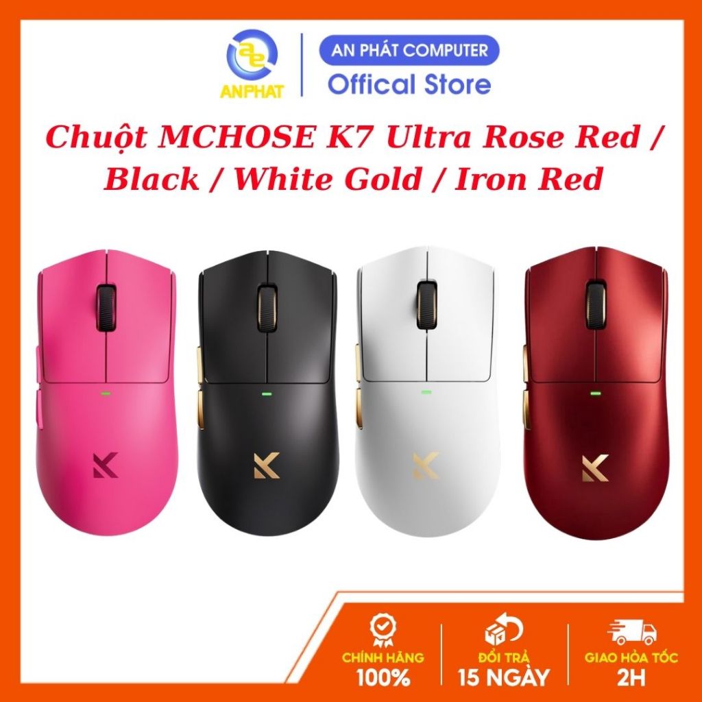 [BH 12 Tháng] Chuột MCHOSE K7 Ultra kèm Dock sạc / 8k polling rate - Chính Hãng FULL VAT